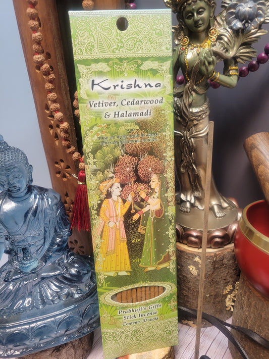 Krishna - Vetiver, Cedarwood & Halamadi Prabhuji's Gifts Incense