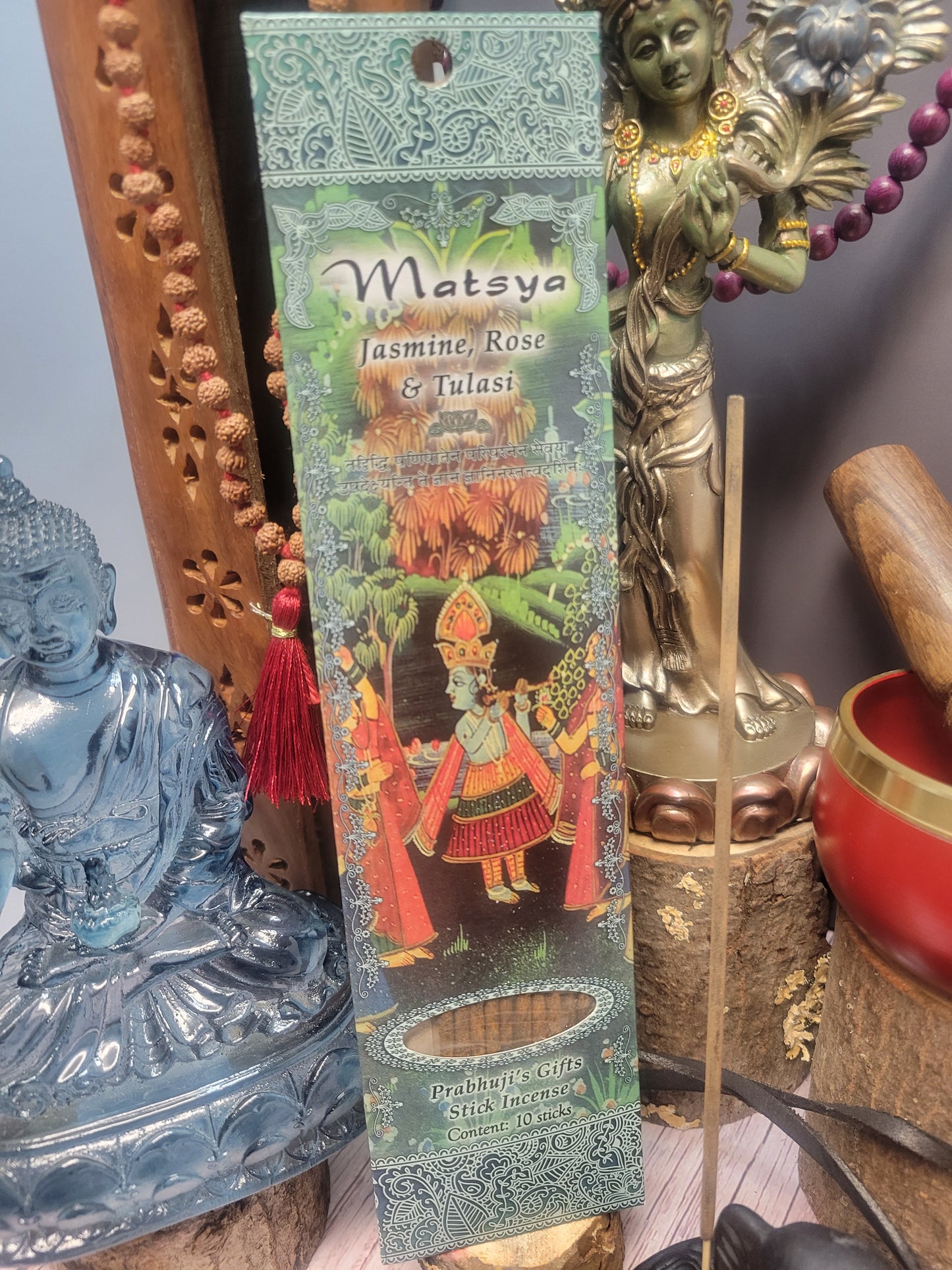 Matsya - Jasmine, Rose & Tulasi Prabhuji's Gifts Incense