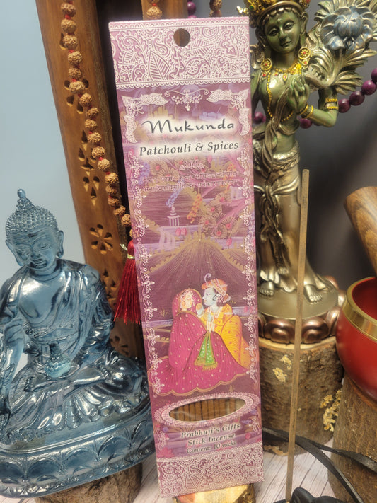 Mukunda - Patchouli & Spices Prabhuji's Gifts Incense