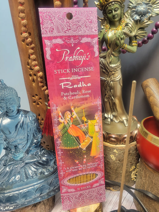 Radha - Patchouli, Rose & Cardamom Prabhuji's Gifts Incense