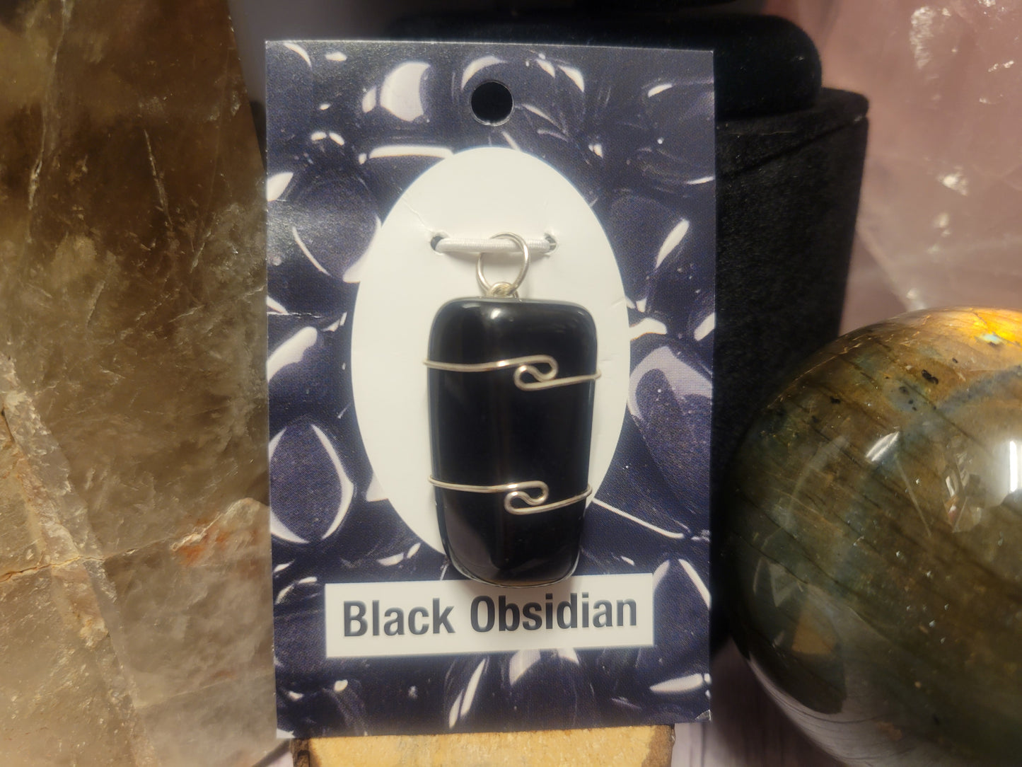 Black Obsidian Heaven & Earth Pendant