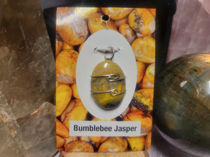 Bumblebee Jasper Heaven & Earth Pendant