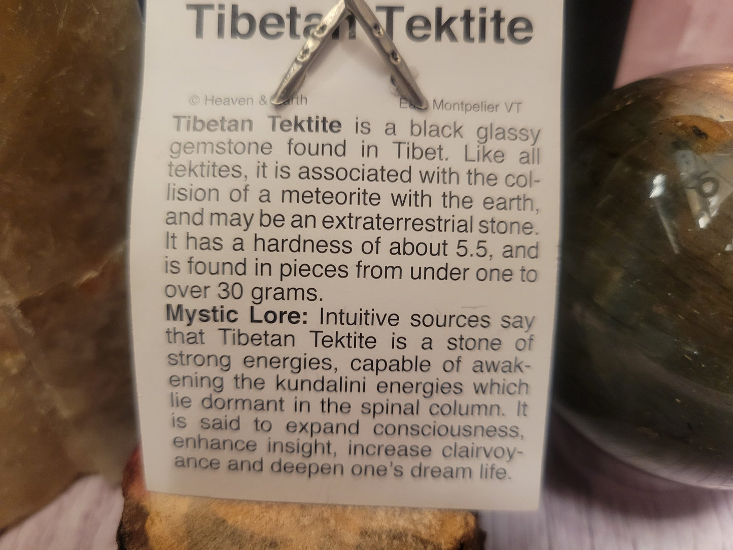 Tibetan Tektite Heaven & Earth Pendant