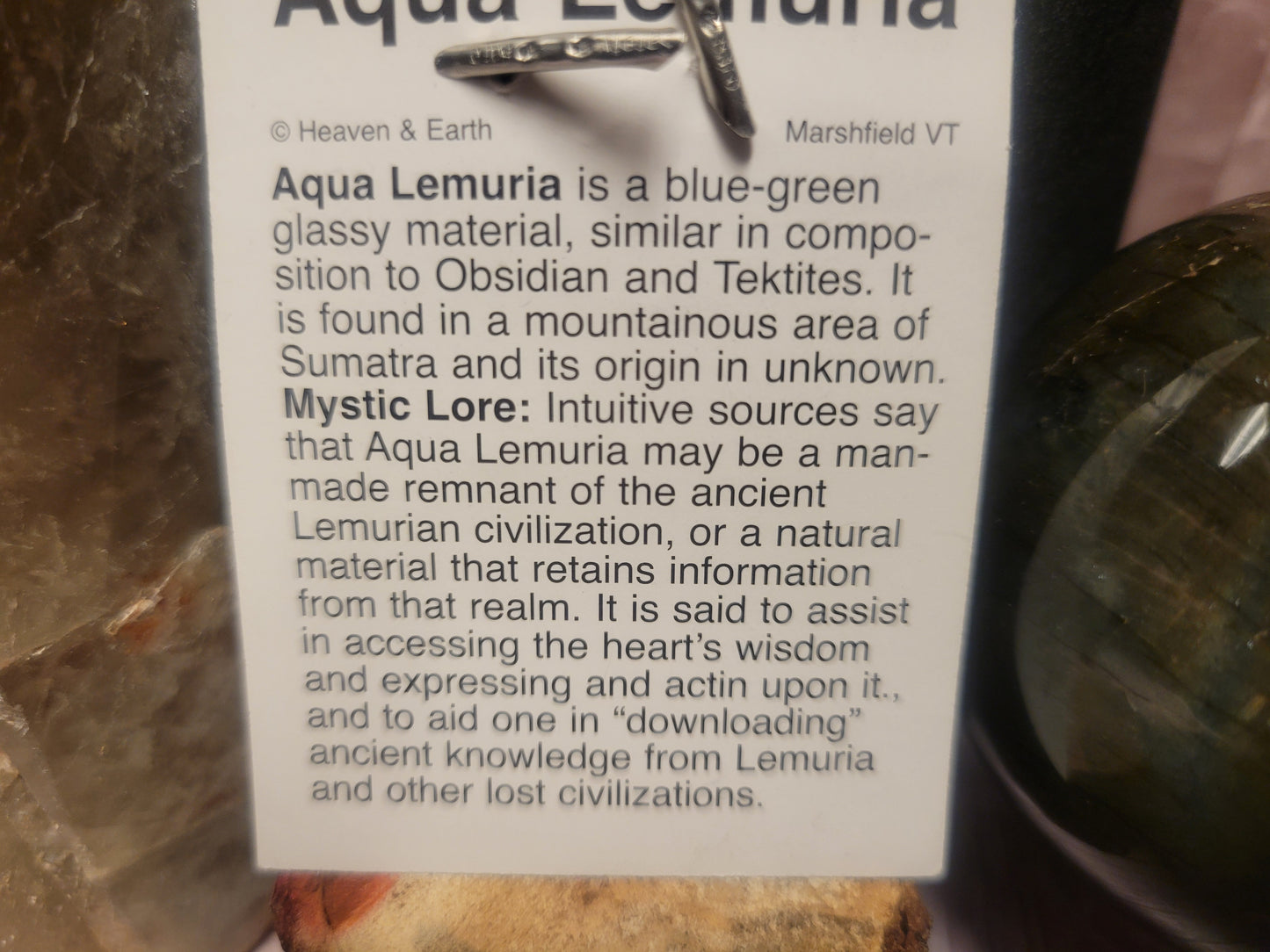 Aqua Lemuria Heaven & Earth Pendant