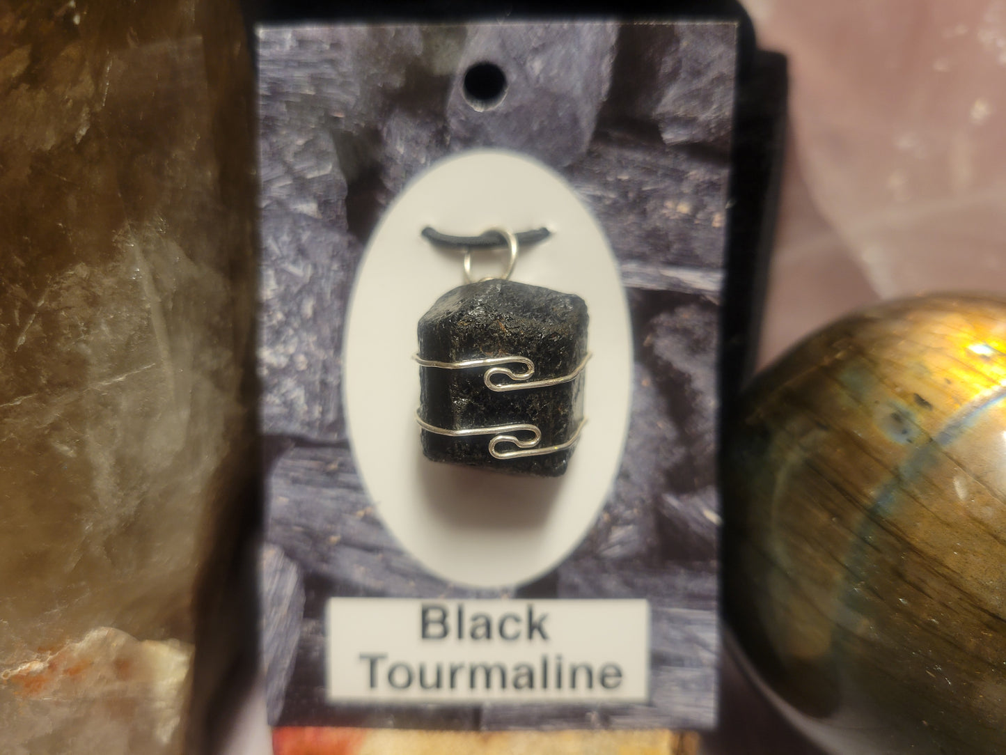 Black Tourmaline Heaven & Earth Pendant