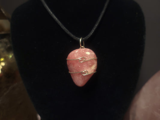 Rhodochrosite Heaven & Earth Pendant