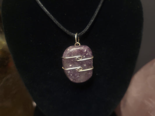 Lepidolite Heaven & Earth Pendant