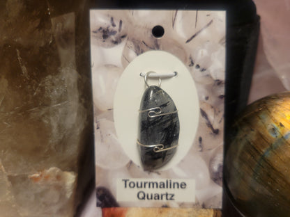 Tourmalated Quartz Heaven & Earth Pendant