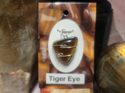 Tiger Eye Heaven & Earth Pendant