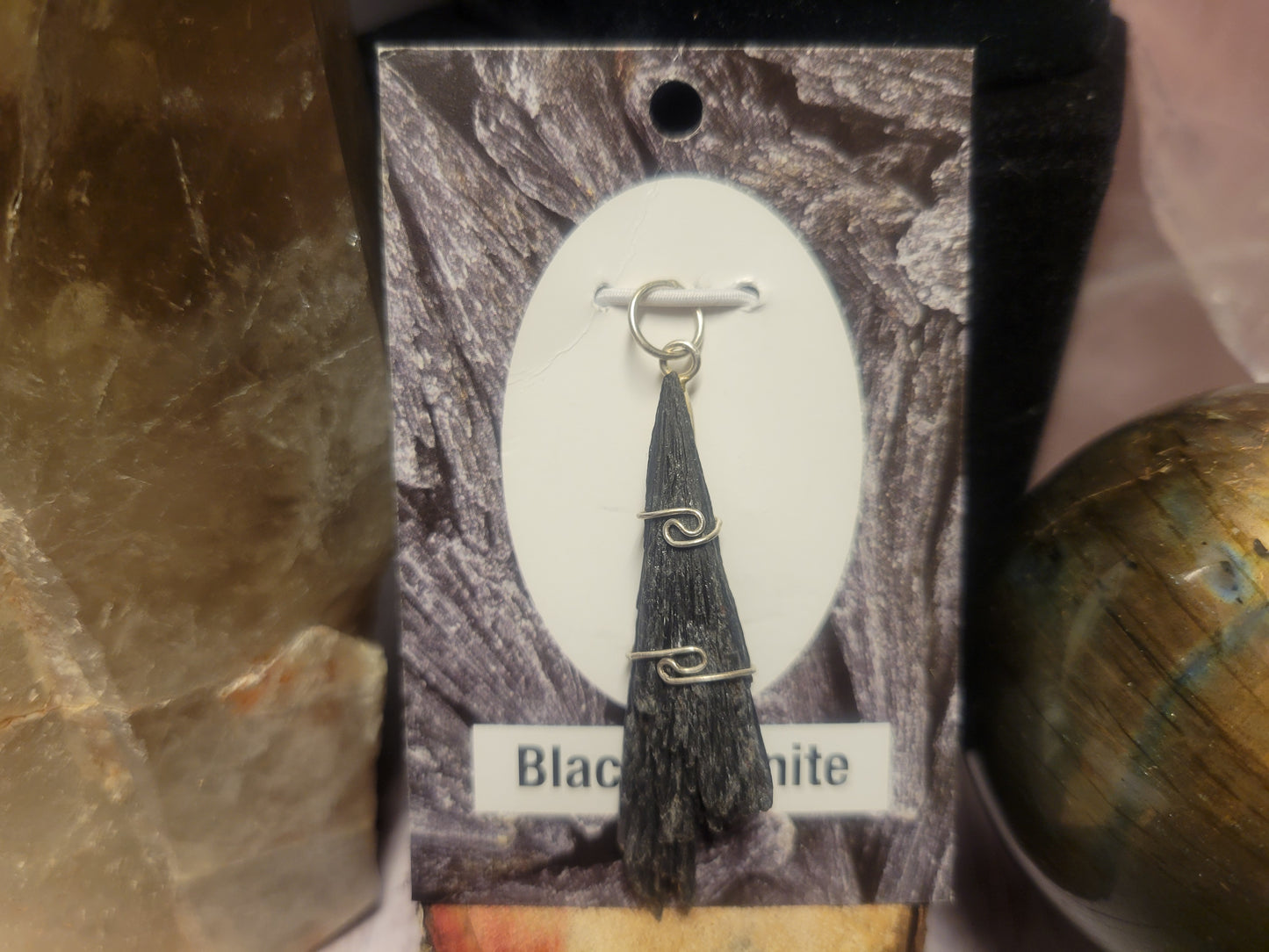 Black Kyanite Heaven & Earth Pendant