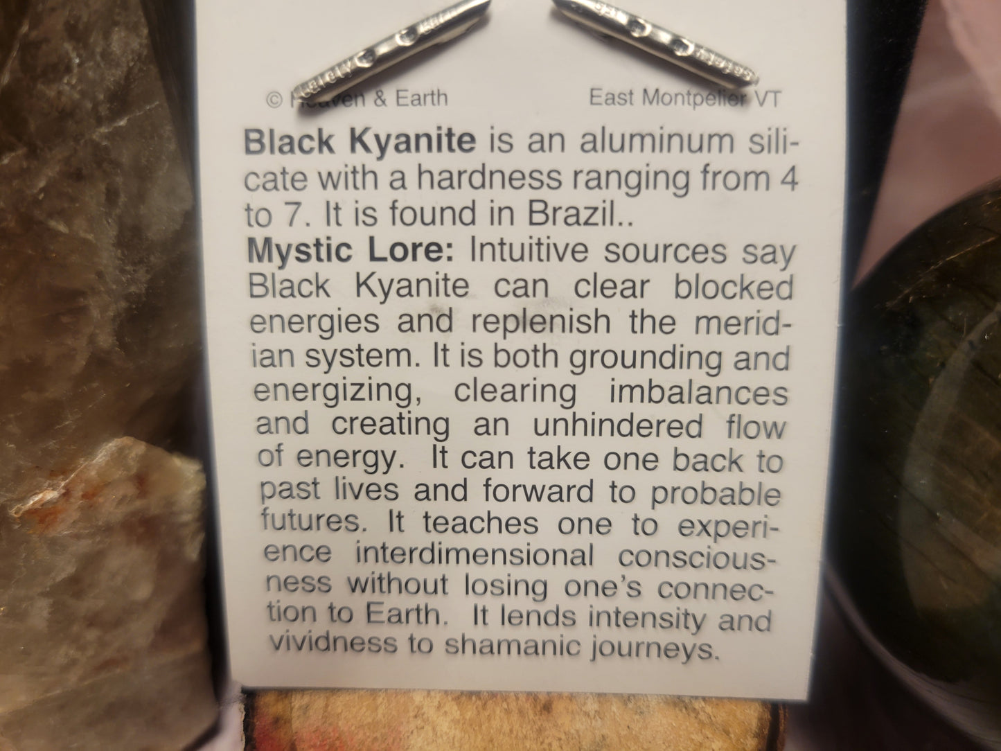 Black Kyanite Heaven & Earth Pendant