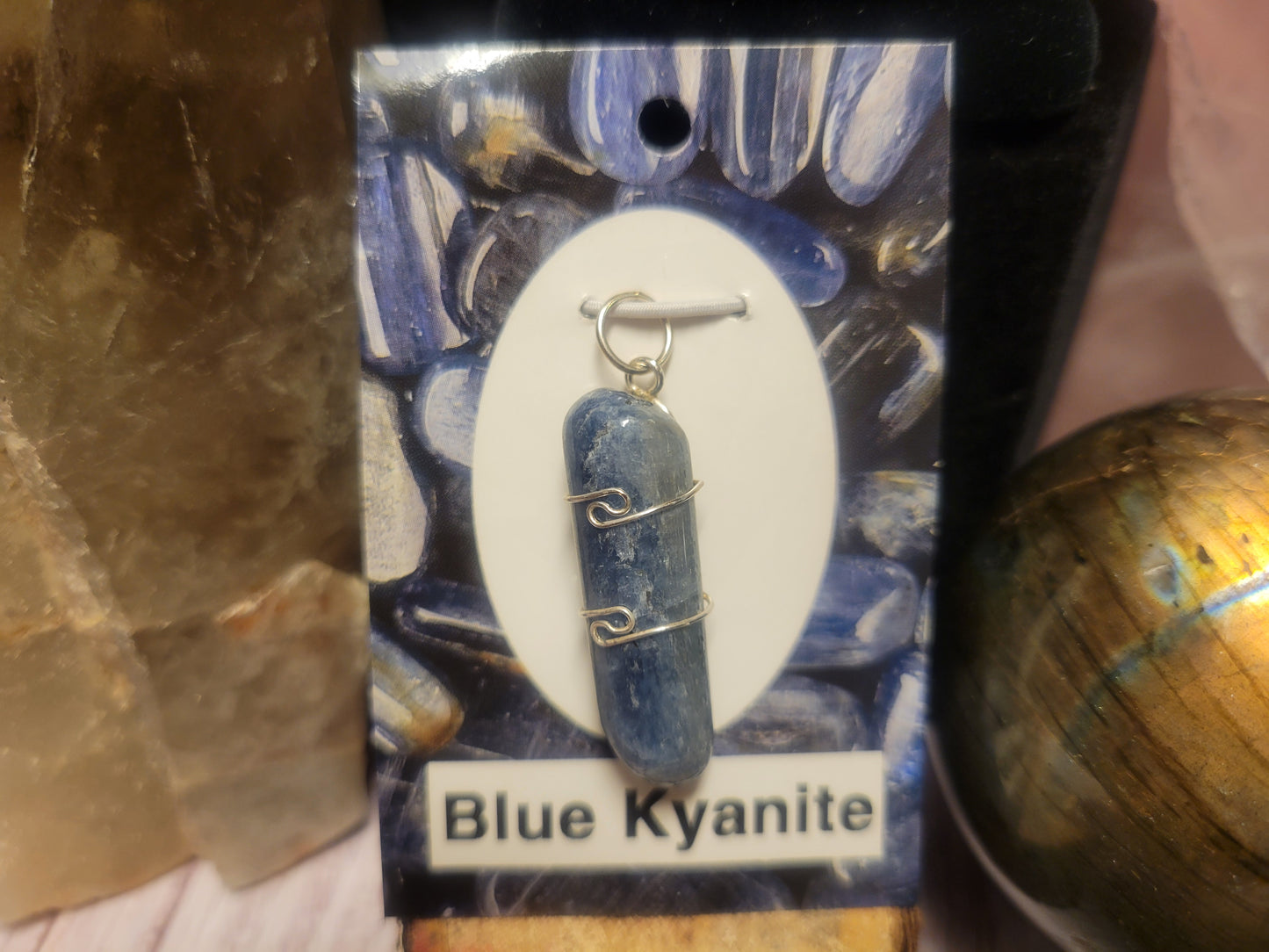 Blue Kyanite (Polished) Heaven & Earth Pendant