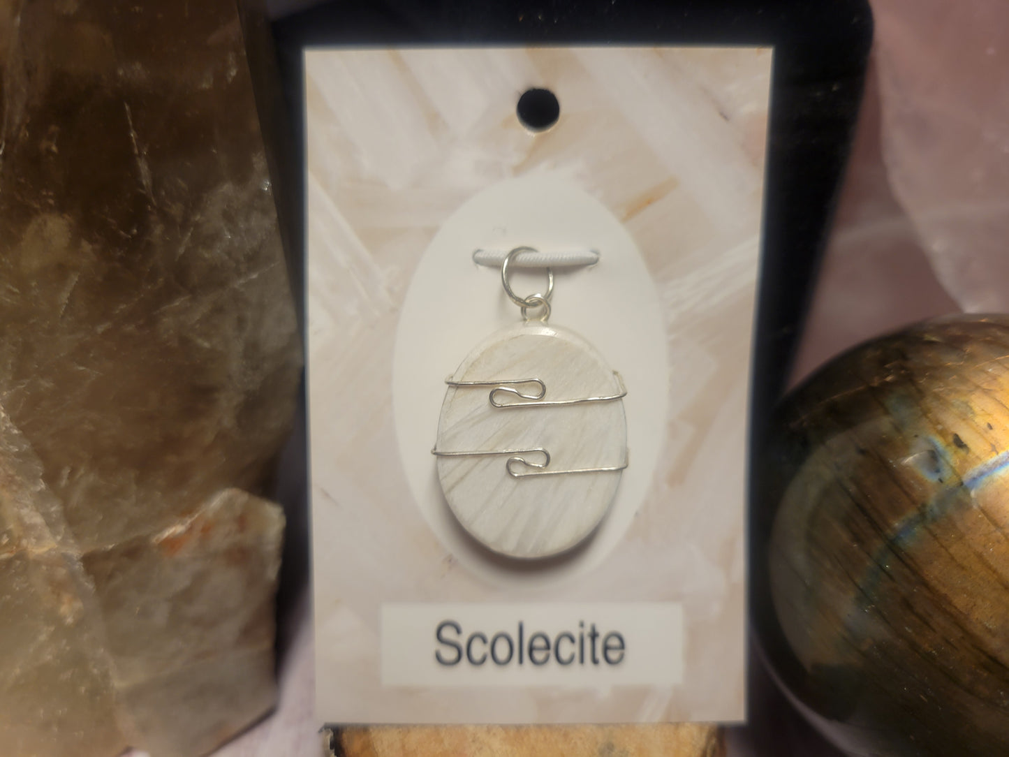 Scolecite Heaven & Earth Pendant