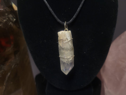 Angel Aura Quartz (Point) Heaven & Earth Pendant