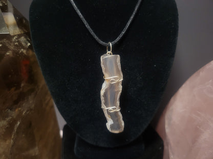 Silver Chalcedony Heaven & Earth Pendant