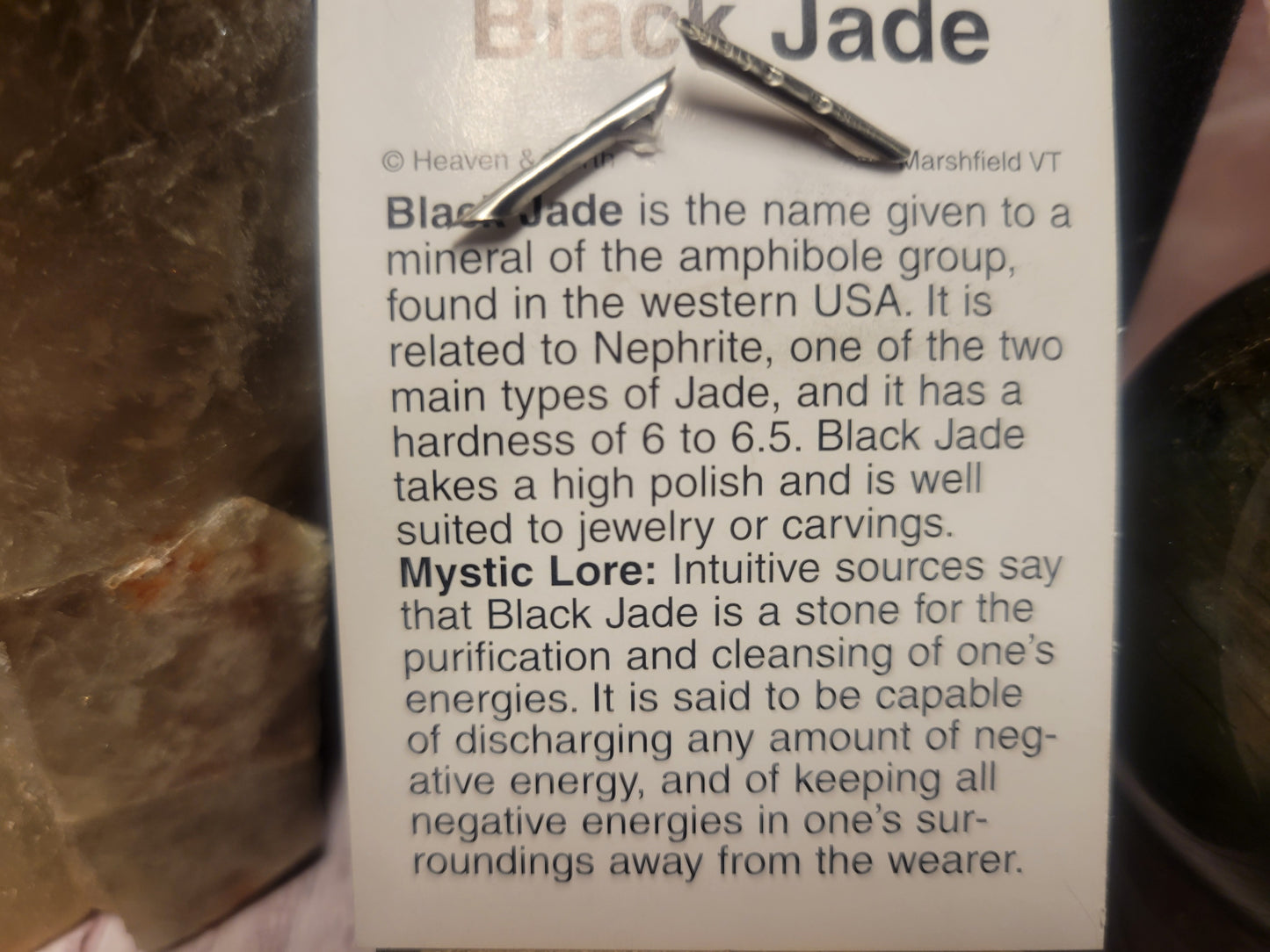 Black Jade Heaven & Earth Pendant