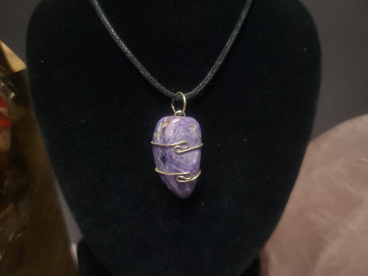 Charoite Heaven & Earth Pendant