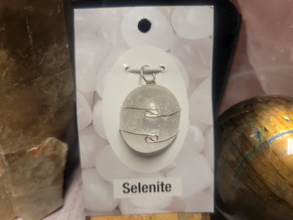 Selenite Heaven & Earth Pendant