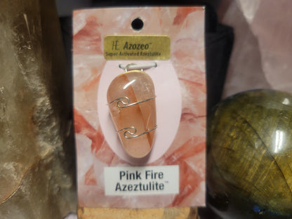 Super Pink Fire Azeztulite Heaven & Earth Pendant