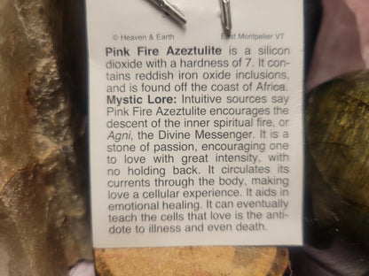 Super Pink Fire Azeztulite Heaven & Earth Pendant