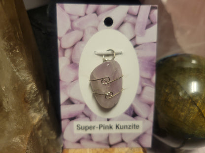 Super Pink Kunzite Heaven & Earth Pendant