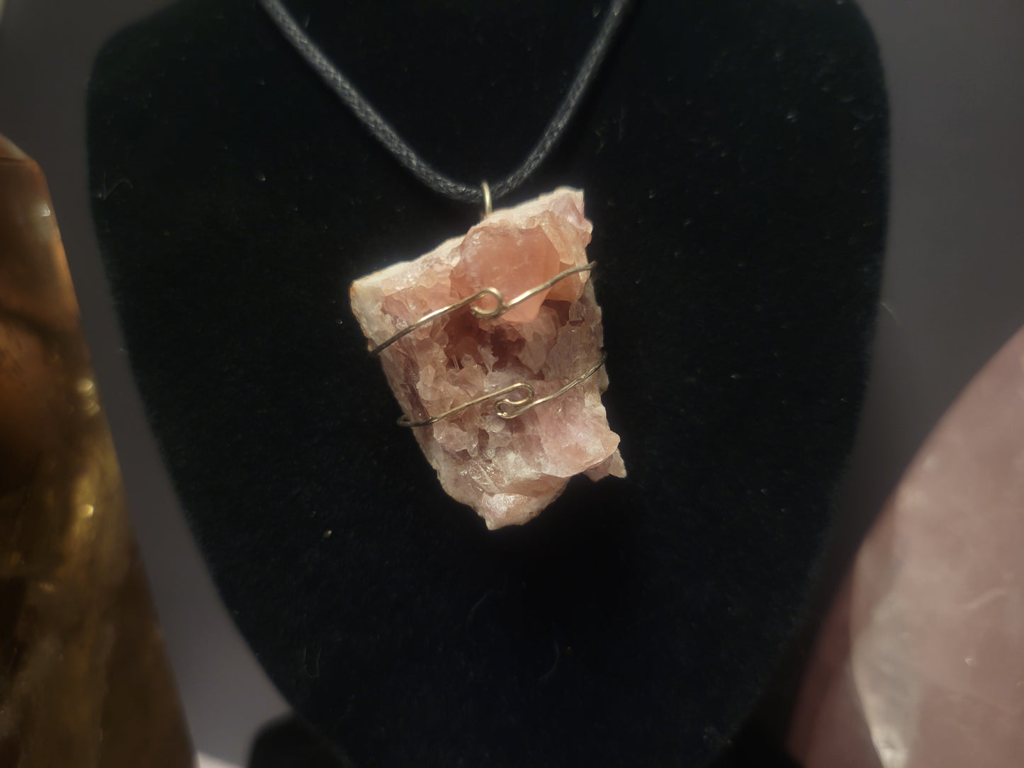 Pink Amethyst Heaven & Earth Pendant