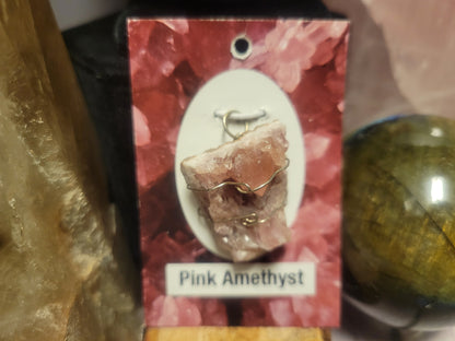 Pink Amethyst Heaven & Earth Pendant