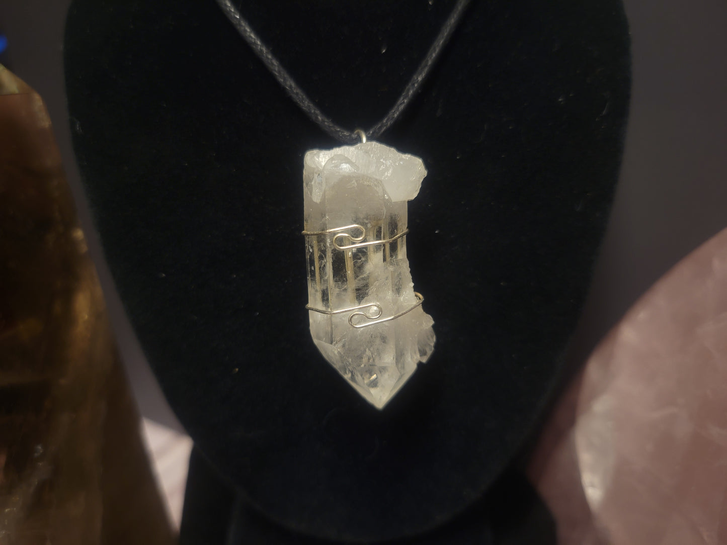 Lemurian Seed Quartz Heaven & Earth Pendant