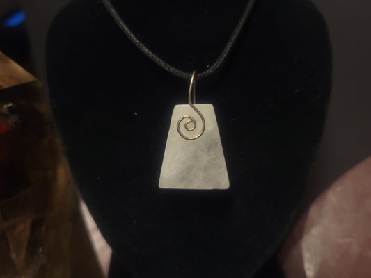 Azeztulite Spiral Heaven & Earth Pendant