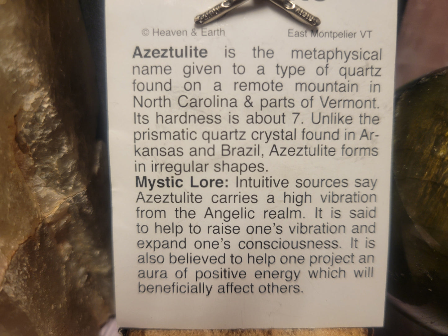 Azeztulite Heaven & Earth Pendant