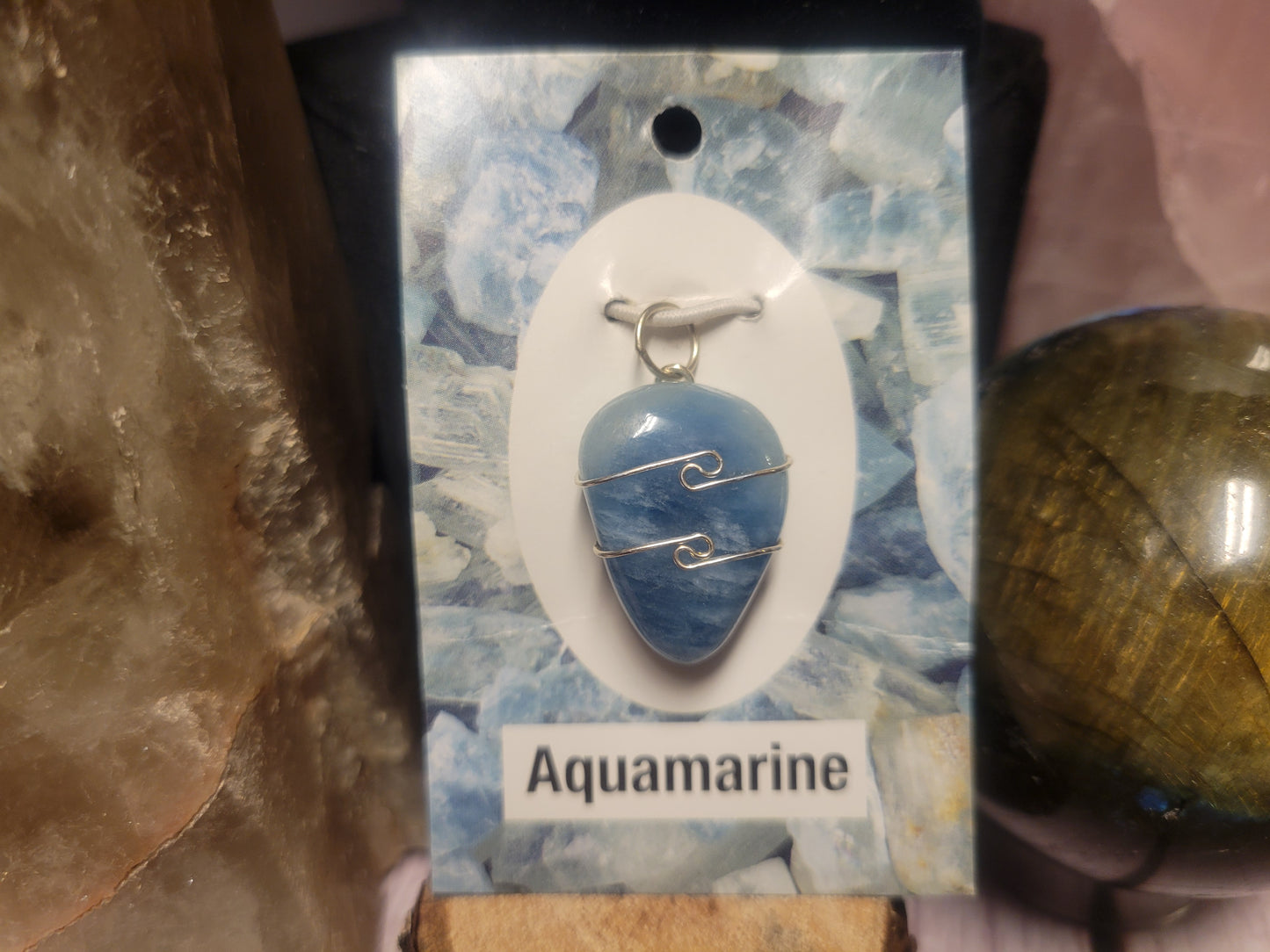 Aquamarine Heaven & Earth Pendant