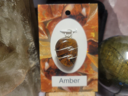 Amber Heaven & Earth Pendant