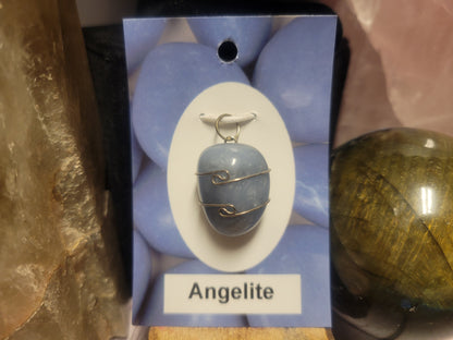 Angelite Heaven & Earth Pendant