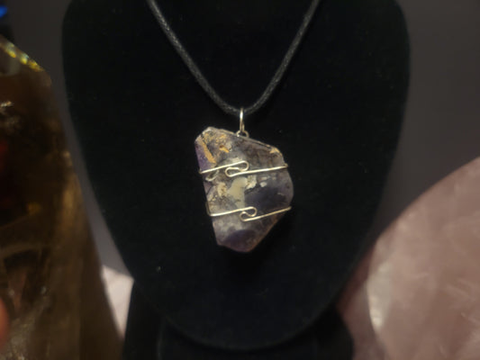 Purple Sage Agate Heaven & Earth Pendant