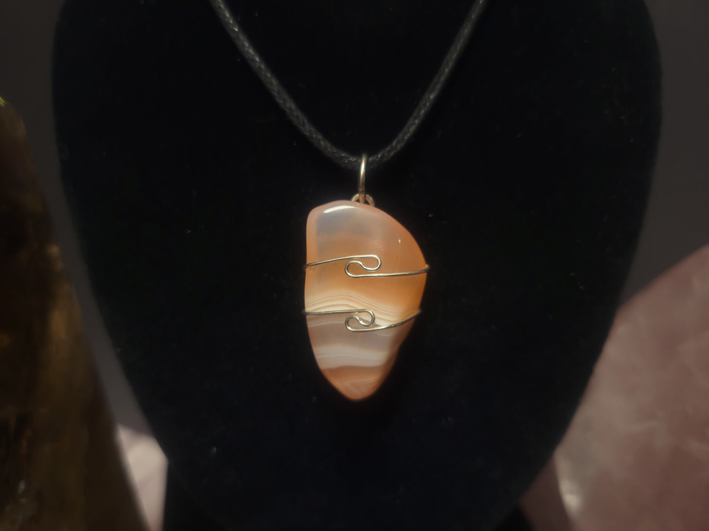 Apricot Agate Heaven & Earth Pendant