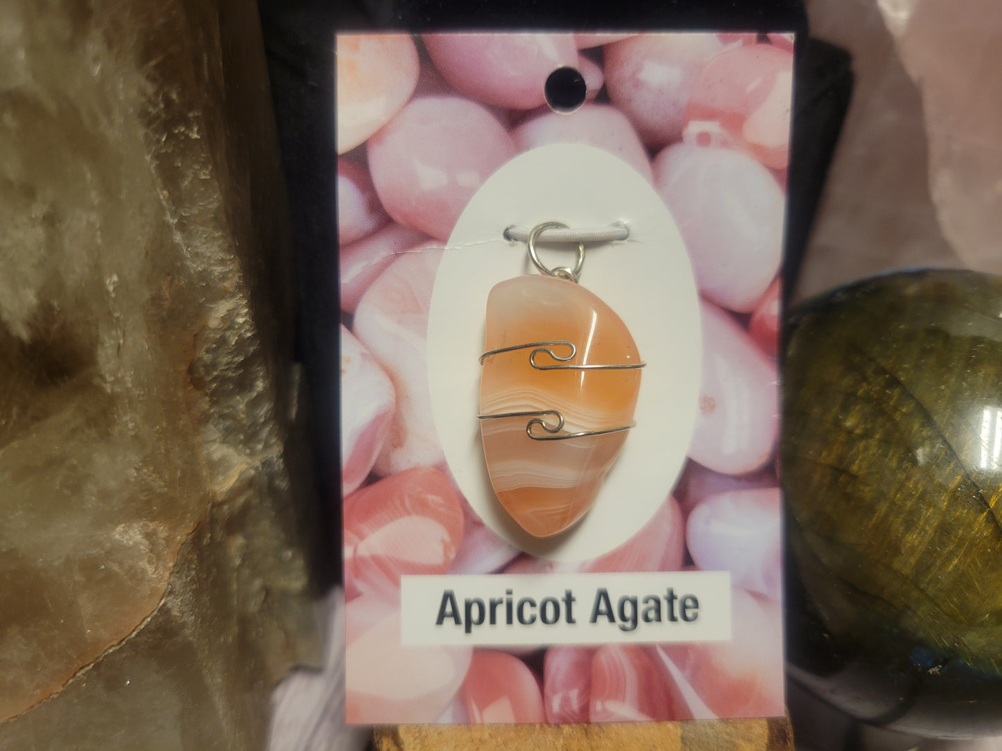 Apricot Agate Heaven & Earth Pendant