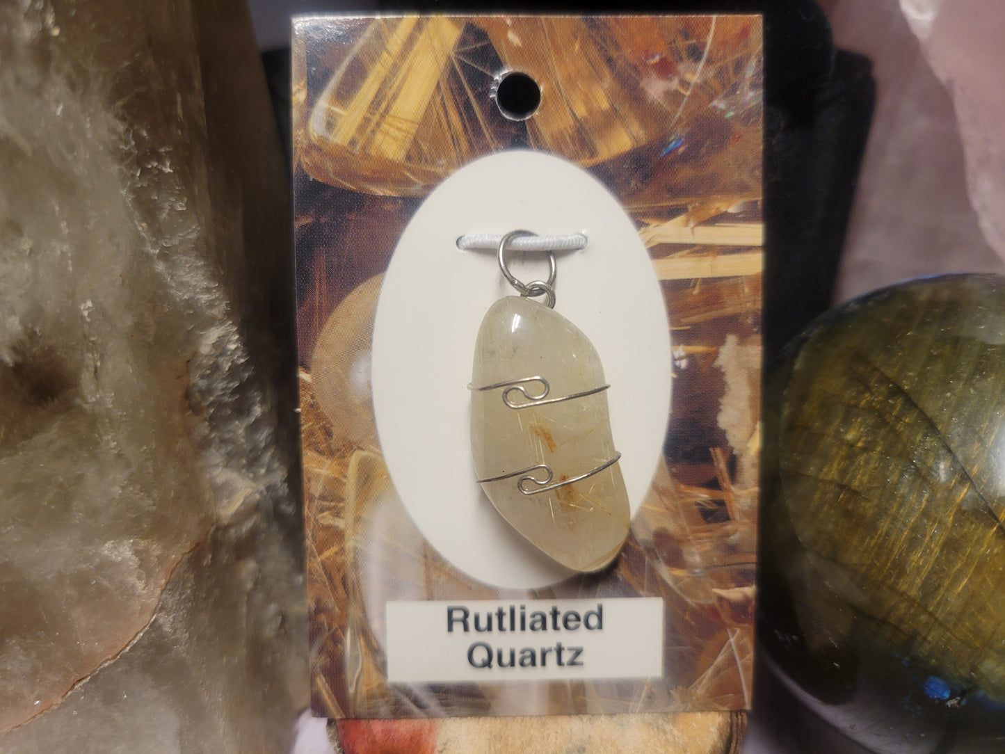 Rutilated Quartz Heaven & Earth Pendant