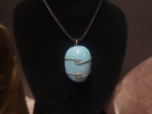 Blue Aragonite Heaven & Earth Pendant