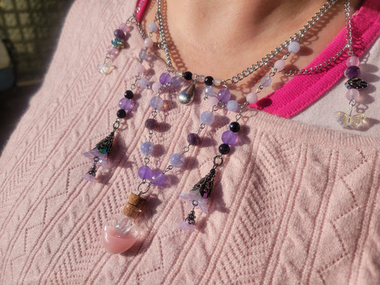 Purple Fairy Tiered Necklace