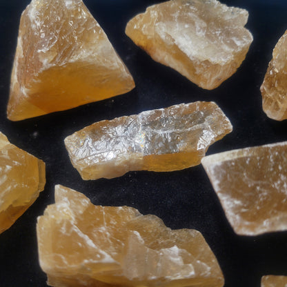 Honey Calcite, Rough