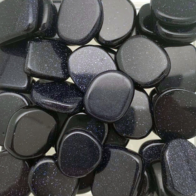 Blue Goldstone Round