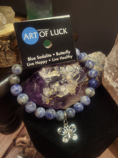 Live Happy & Healthy Sodalite Art of Luck Bracelet