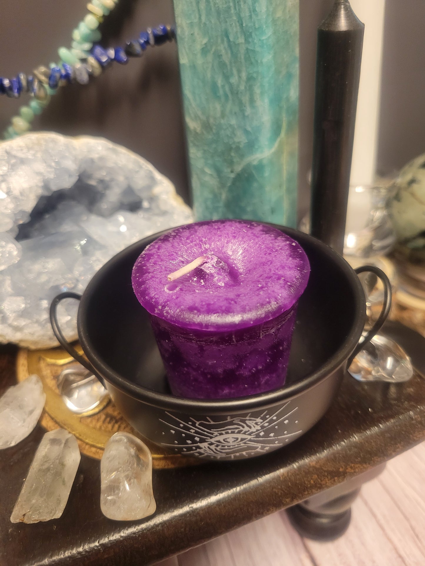 Lavender Crystal Journey Votive