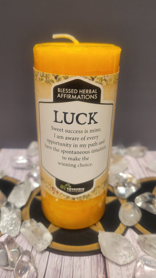 Affirmation Pillar - Luck