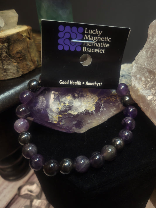 Good Health Amethyst Lucky Magnetic Bracelet