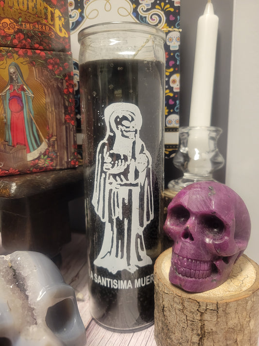 Santa Muerte (Black) 7 Day Candle