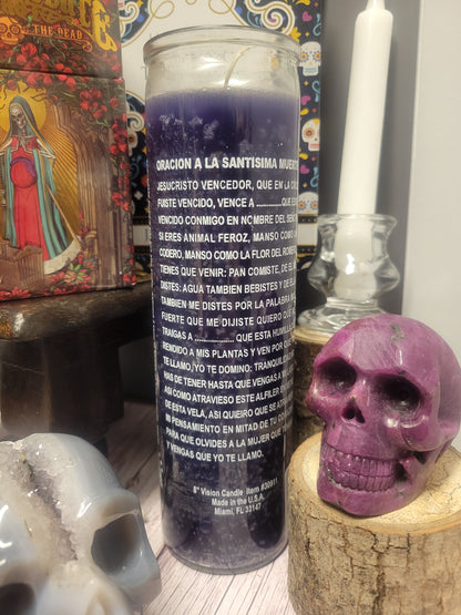 Santa Muerte (Purple) 7 Day Candle