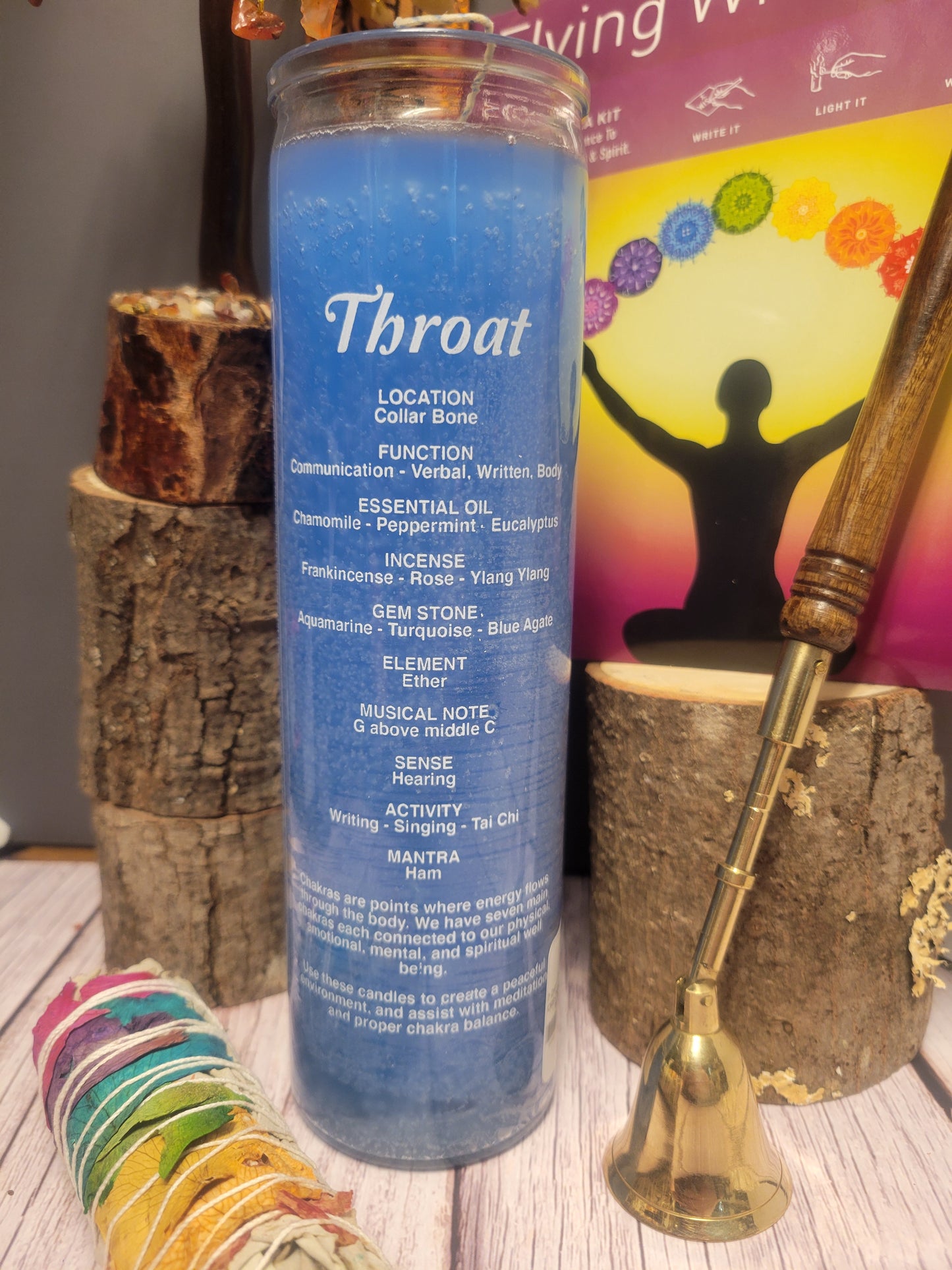 Throat Chakra 7 Day Candle