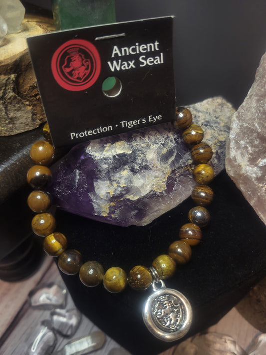 Protection Tiger Eye Wax Seal Bracelet